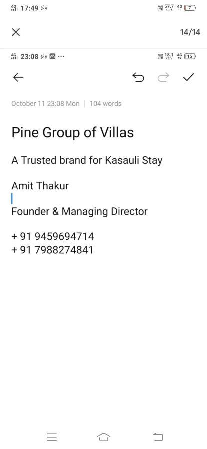 Himalyan Hills I Serviced Apt I Nature I Chef I Kasauli By Exotic Stays Exteriör bild
